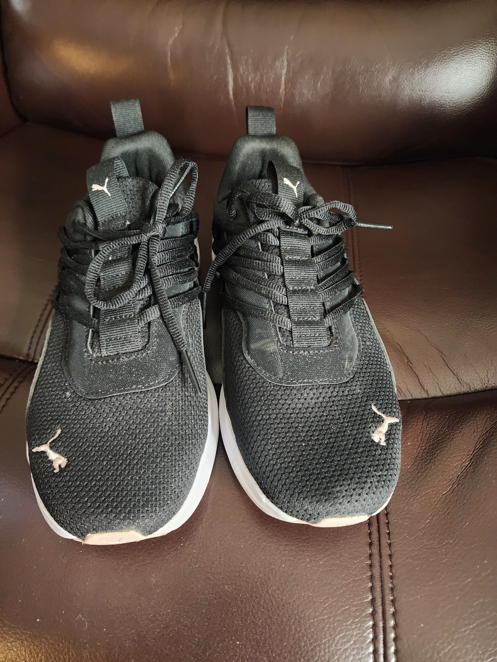 Puma Black Star Vital Refresh Running Sneakers with White Soles